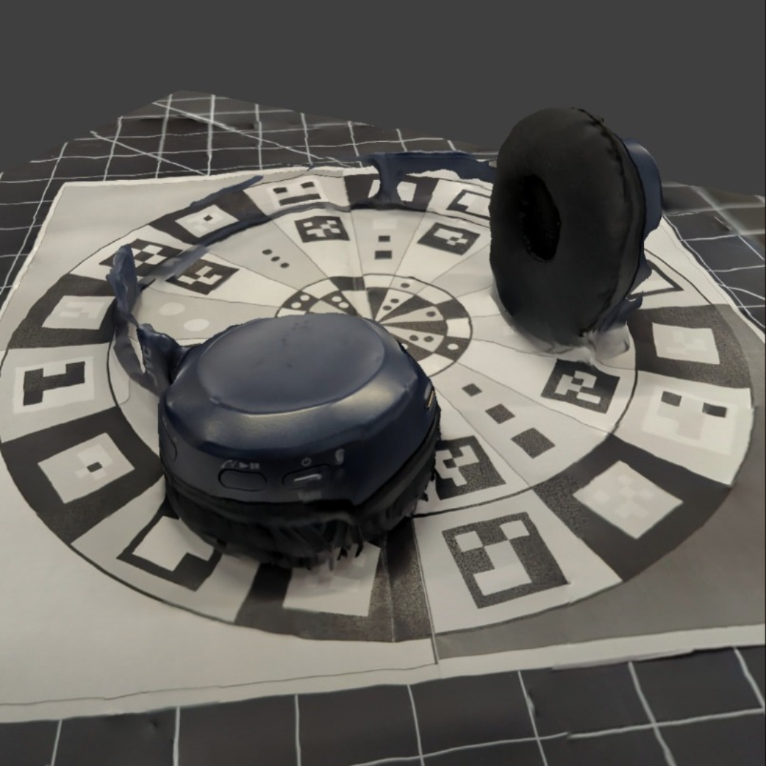 I tried my headphones next, and the part that connects to the side completely disappeared, even though it was not that reflective.